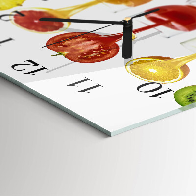 Moderne wanduhr quadratisch Saft