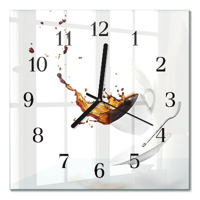 Quadratische wanduhr modern Becher