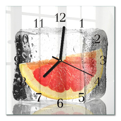Quadratische wanduhr modern Grapefruit-Eiscreme