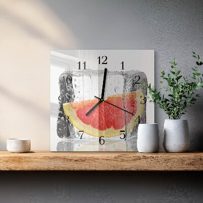 Quadratische wanduhr modern Grapefruit-Eiscreme