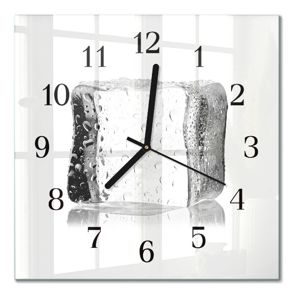 Moderne wanduhr quadratisch Eis