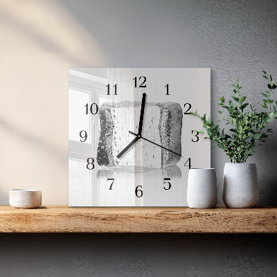 Moderne wanduhr quadratisch Eis