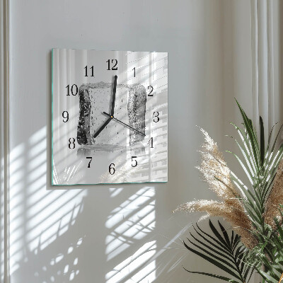 Moderne wanduhr quadratisch Eis