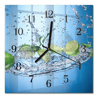 Glasuhr quadratisch Limes