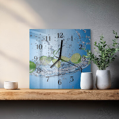 Glasuhr quadratisch Limes