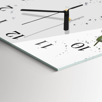 Moderne wanduhr quadratisch Chilischoten