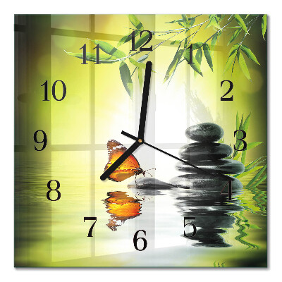 Wanduhr mit motiv quadratisch Natur