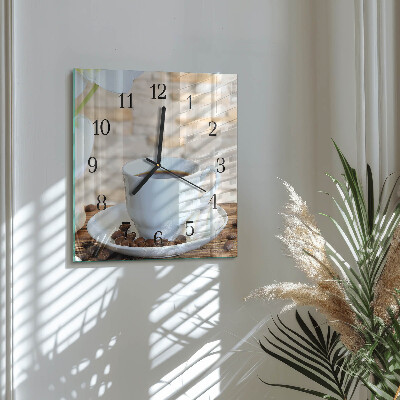 Moderne wanduhr quadratisch Kaffee