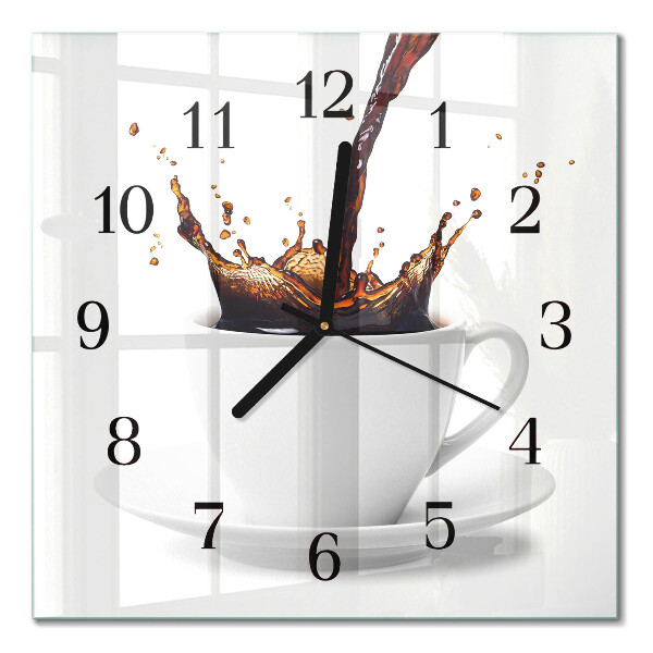 Moderne wanduhr quadratisch Kaffee