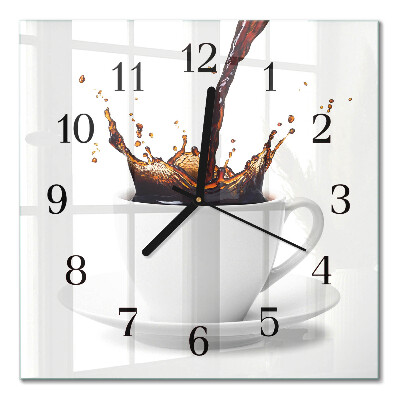 Moderne wanduhr quadratisch Kaffee
