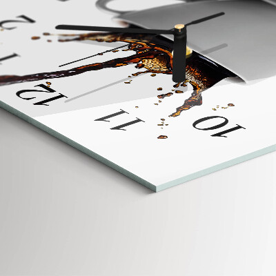 Moderne wanduhr quadratisch Kaffee