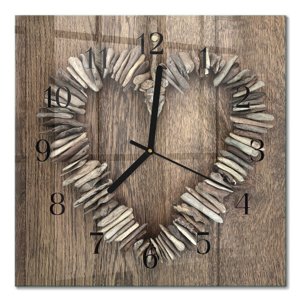 Moderne wanduhr quadratisch Herz