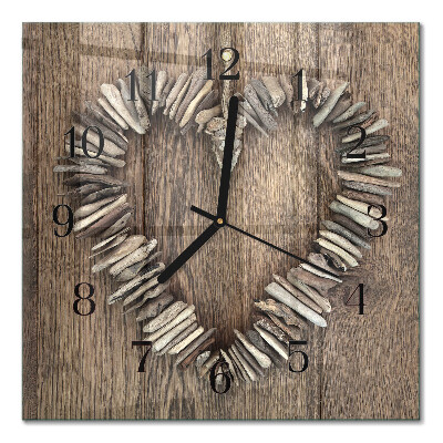Moderne wanduhr quadratisch Herz