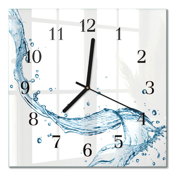 Quadratische wanduhr Wasser