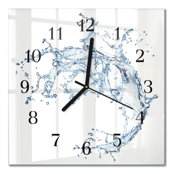 Quadratische wanduhr modern Wasser