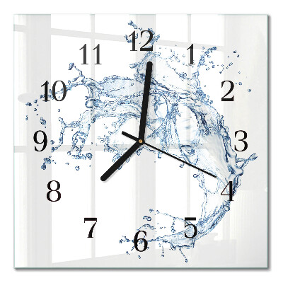 Quadratische wanduhr modern Wasser