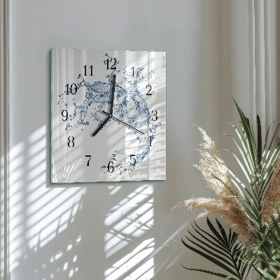 Quadratische wanduhr modern Wasser