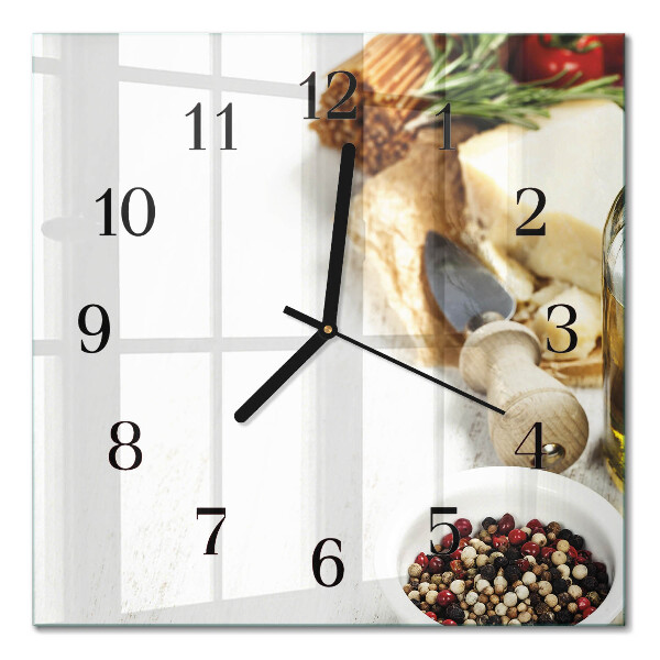 Quadratische wanduhr modern Pasta
