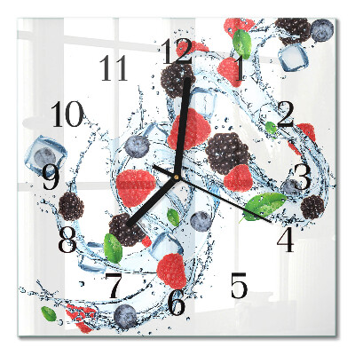 Quadratische wanduhr modern Fruchteis