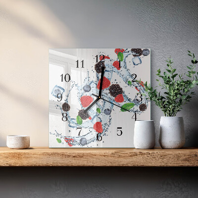 Quadratische wanduhr modern Fruchteis