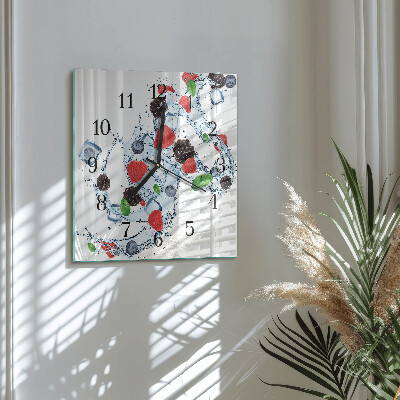 Quadratische wanduhr modern Fruchteis