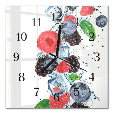 Quadratische wanduhr Fruchteis