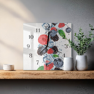 Quadratische wanduhr Fruchteis