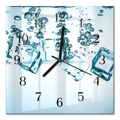 Moderne wanduhr quadratisch Eis