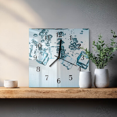 Moderne wanduhr quadratisch Eis