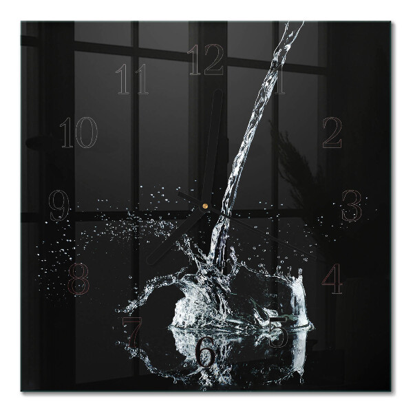 Glasuhr quadratisch Wasser