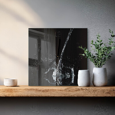 Glasuhr quadratisch Wasser