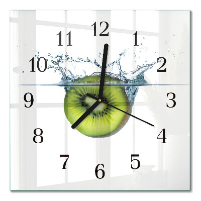 Moderne wanduhr quadratisch Kiwi