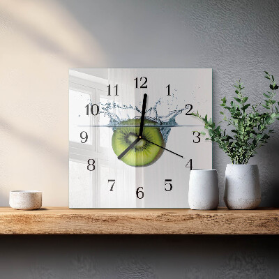 Moderne wanduhr quadratisch Kiwi