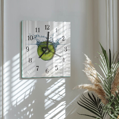 Moderne wanduhr quadratisch Kiwi