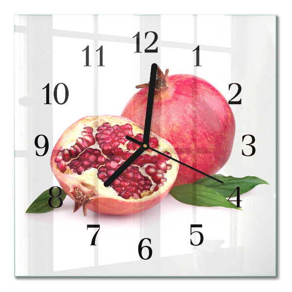 Quadratische wanduhr modern Granate