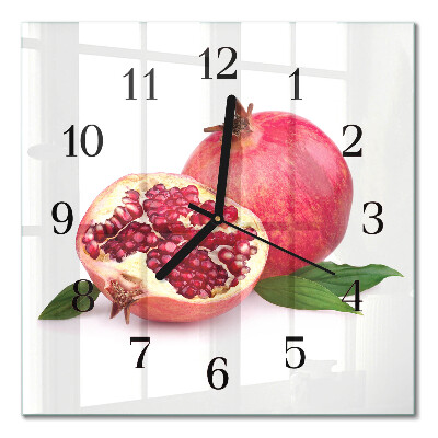 Quadratische wanduhr modern Granate