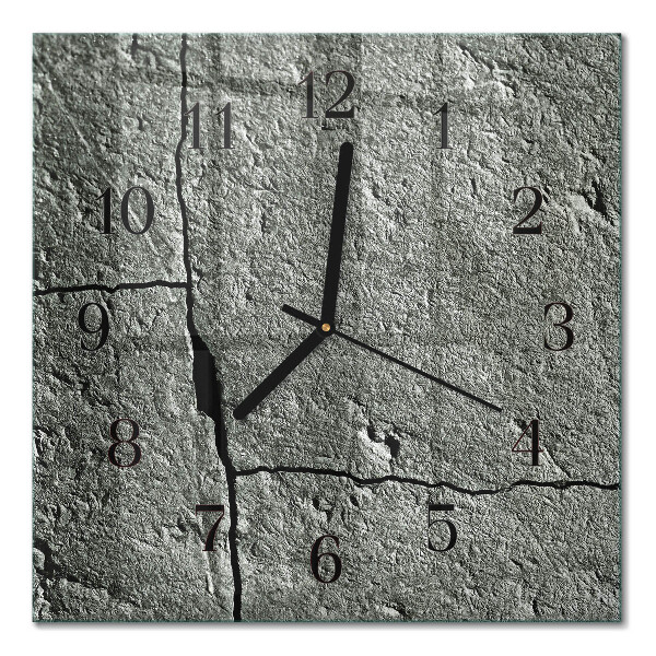 Quadratische wanduhr Naturstein