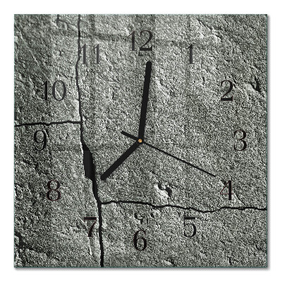 Quadratische wanduhr Naturstein