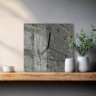 Quadratische wanduhr Naturstein