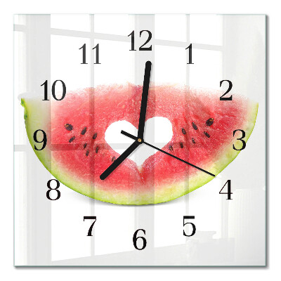 Quadratische wanduhr modern Wassermelone