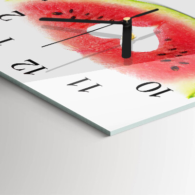 Quadratische wanduhr modern Wassermelone