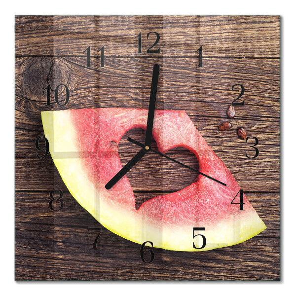 Wanduhr mit motiv quadratisch Wassermelone