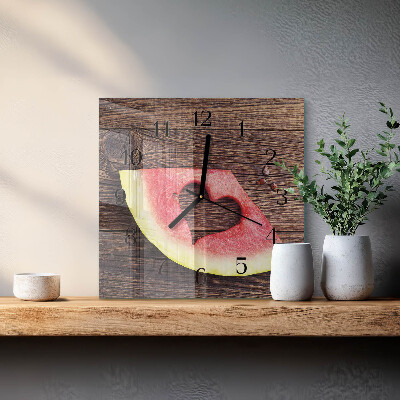 Wanduhr mit motiv quadratisch Wassermelone