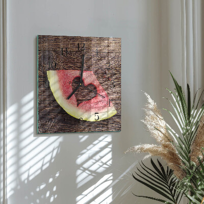 Wanduhr mit motiv quadratisch Wassermelone