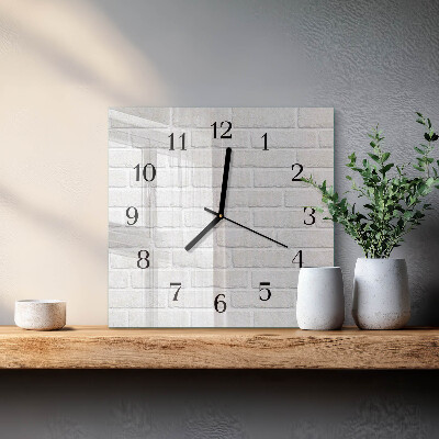 Quadratische wanduhr modern Ziegel