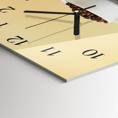 Wanduhr mit motiv quadratisch Kaffee