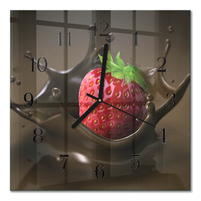 Moderne wanduhr quadratisch Schokolade