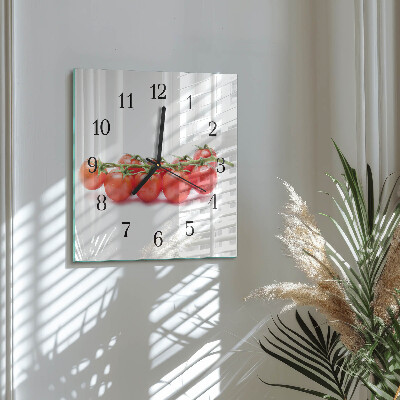 Quadratische wanduhr modern Tomaten