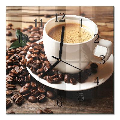 Moderne wanduhr quadratisch Kaffee