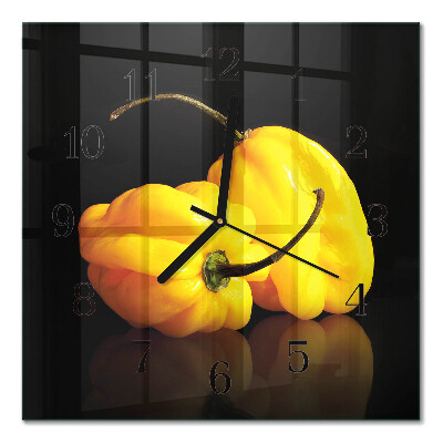 Quadratische wanduhr modern Pfeffer